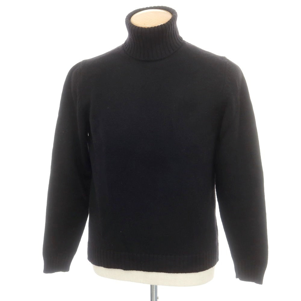 【中古】ザノーネ ZANONE ミドルゲージウール タートルネックニット ブラック【 46 】【 状態ランクC 】【 メンズ 】