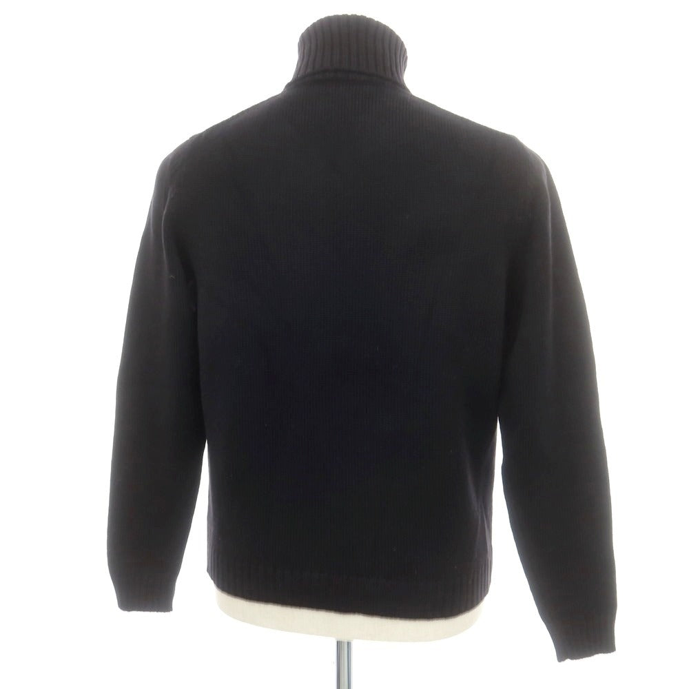 【中古】ザノーネ ZANONE ミドルゲージウール タートルネックニット ブラック【 46 】【 状態ランクC 】【 メンズ 】