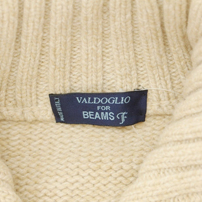 【中古】ヴァルドリオ VALDOGLIO ローゲージウール スタンドカラーカーディガン ベージュ【 44 】【 状態ランクB 】【 メンズ 】