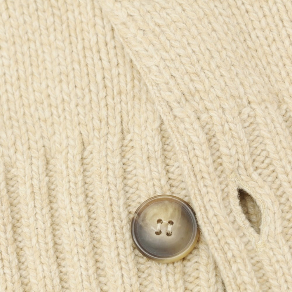 【中古】ヴァルドリオ VALDOGLIO ローゲージウール スタンドカラーカーディガン ベージュ【 44 】【 状態ランクB 】【 メンズ 】