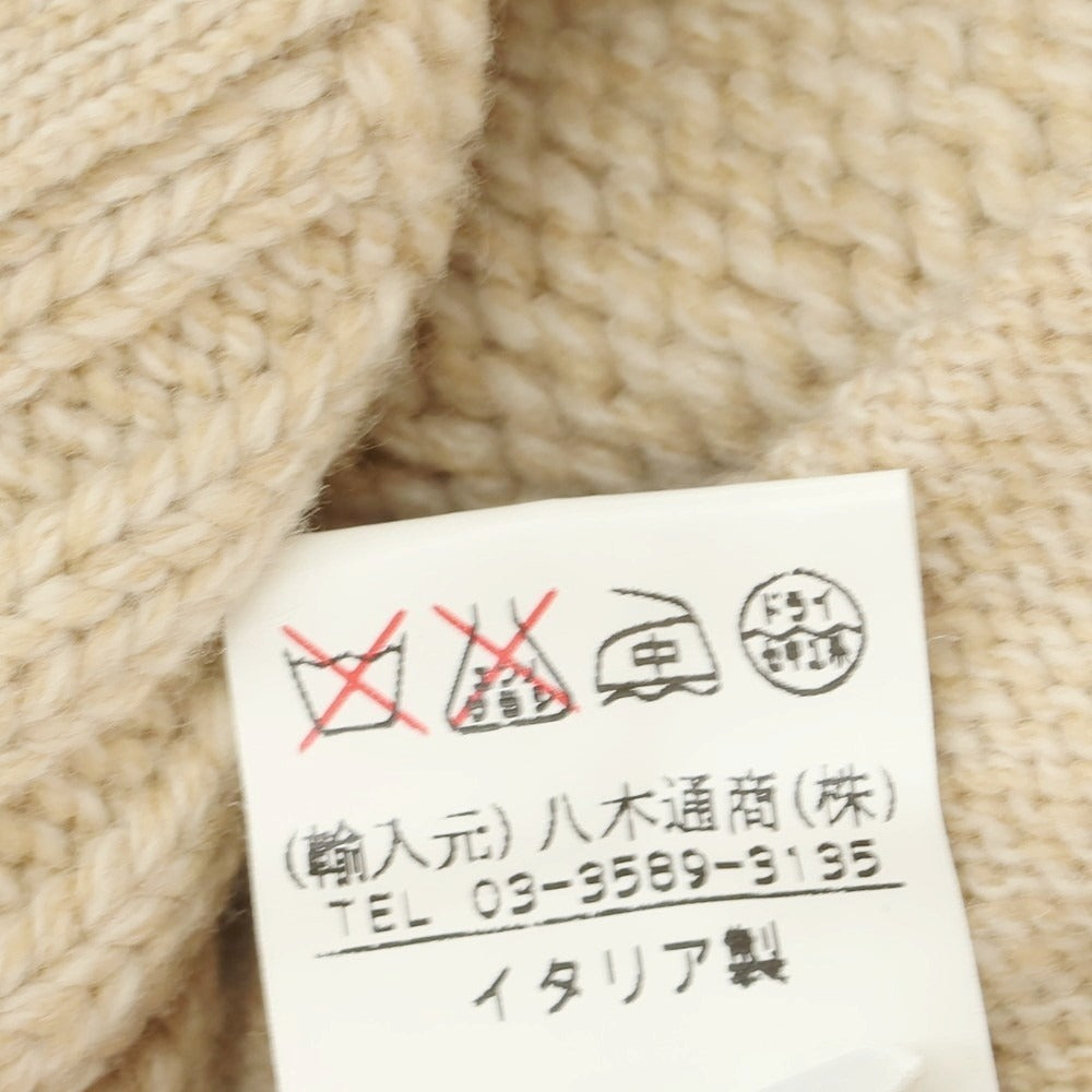 【中古】ヴァルドリオ VALDOGLIO ローゲージウール スタンドカラーカーディガン ベージュ【 44 】【 状態ランクB 】【 メンズ 】