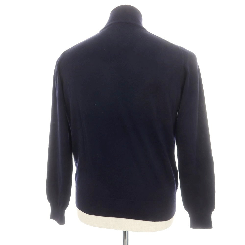 【中古】デラチアーナ Della Ciana ハイゲージウール ジップアップカーディガン ネイビー【 46 】【 状態ランクB 】【 メンズ 】