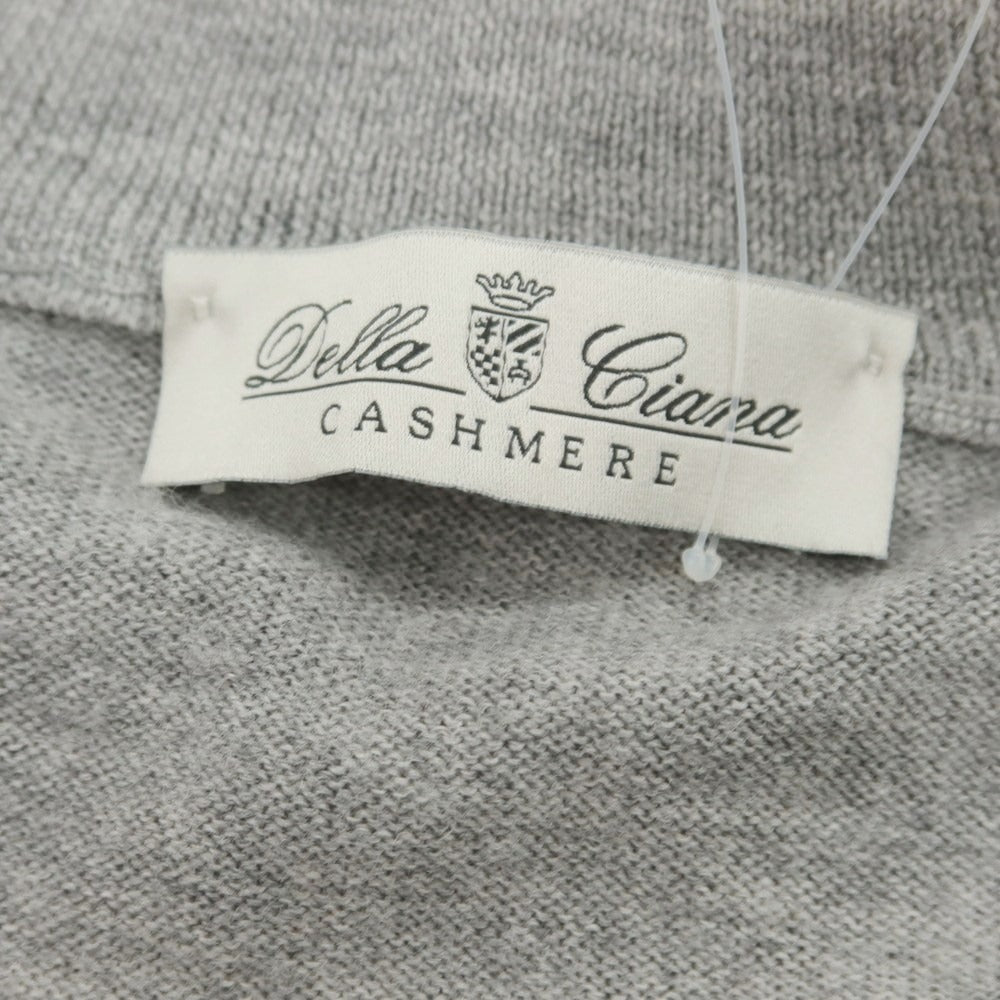 【中古】デラチアーナ Della Ciana ハイゲージウール ジップアップカーディガン グレー【 46 】【 状態ランクC 】【 メンズ 】