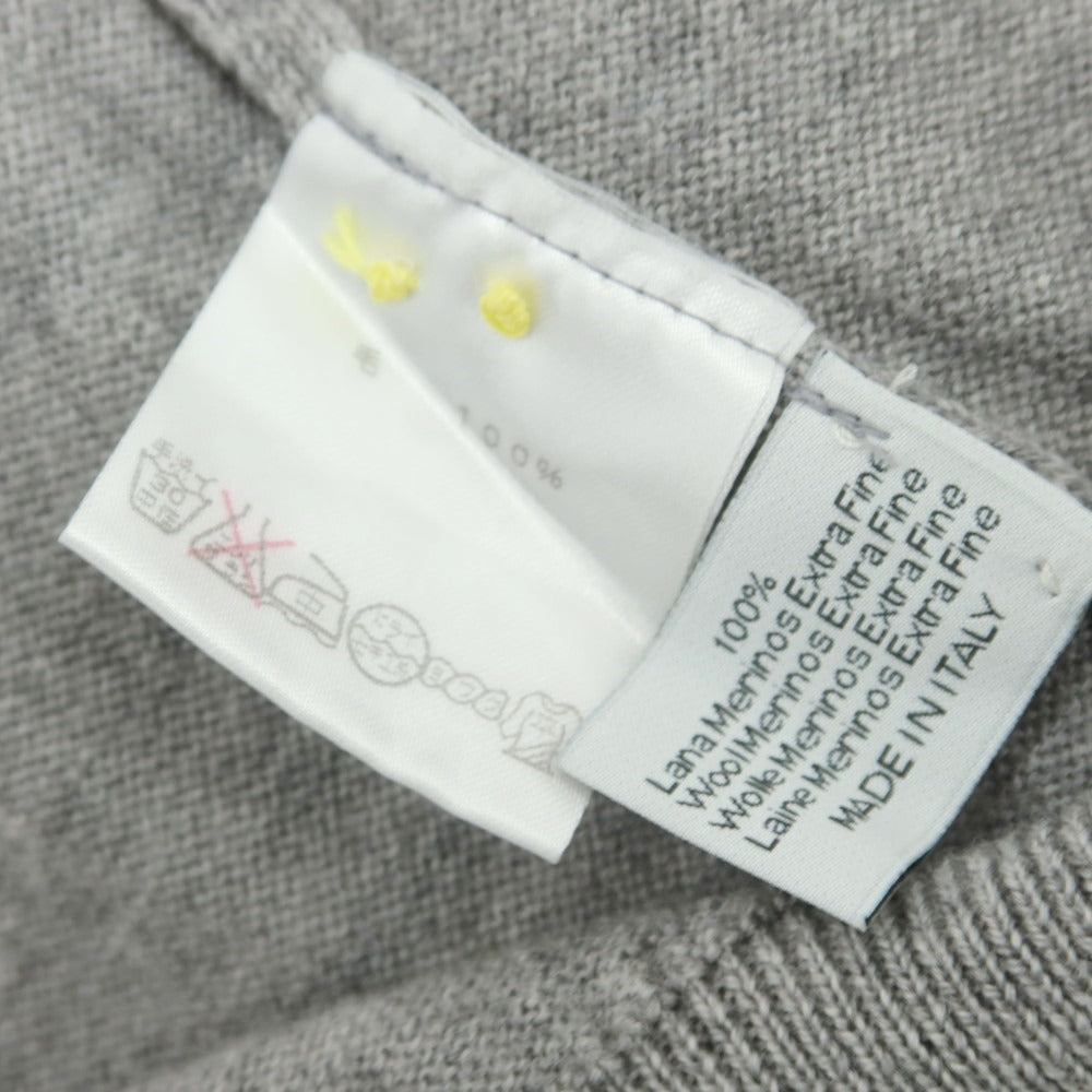 【中古】デラチアーナ Della Ciana ハイゲージウール ジップアップカーディガン グレー【 46 】【 状態ランクC 】【 メンズ 】