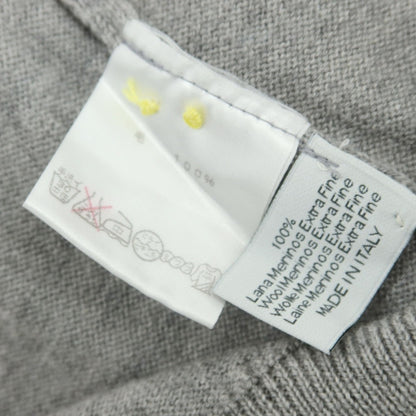 【中古】デラチアーナ Della Ciana ハイゲージウール ジップアップカーディガン グレー【 46 】【 状態ランクC 】【 メンズ 】