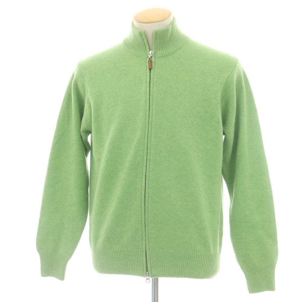 【中古】デラチアーナ Della Ciana ウール ジップアップカーディガン ライトグリーン【 44 】【 状態ランクC 】【 メンズ 】