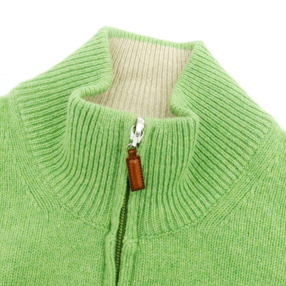 【中古】デラチアーナ Della Ciana ウール ジップアップカーディガン ライトグリーン【 44 】【 状態ランクC 】【 メンズ 】