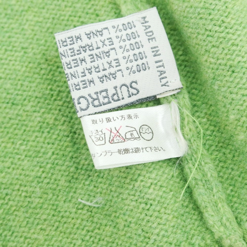 【中古】デラチアーナ Della Ciana ウール ジップアップカーディガン ライトグリーン【 44 】【 状態ランクC 】【 メンズ 】