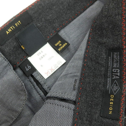 【中古】ジーティーアー G.T.A ウール ドレススラックスパンツ ダークグレー【 46 】【 状態ランクB 】【 メンズ 】