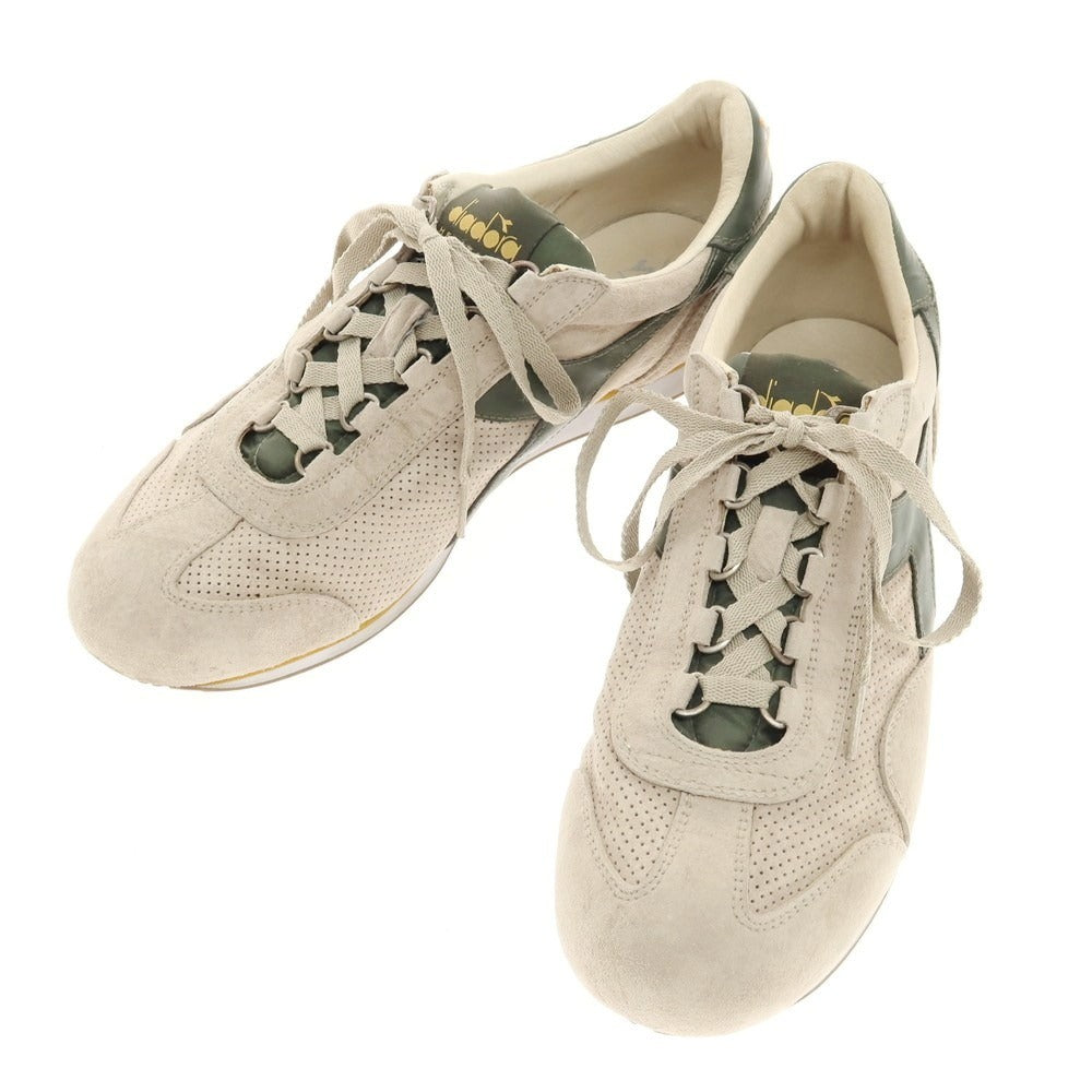【中古】ディアドラ Diadora ヘリテージ ヌバック スニーカー ベージュ【 26.5 】【 状態ランクB 】【 メンズ 】