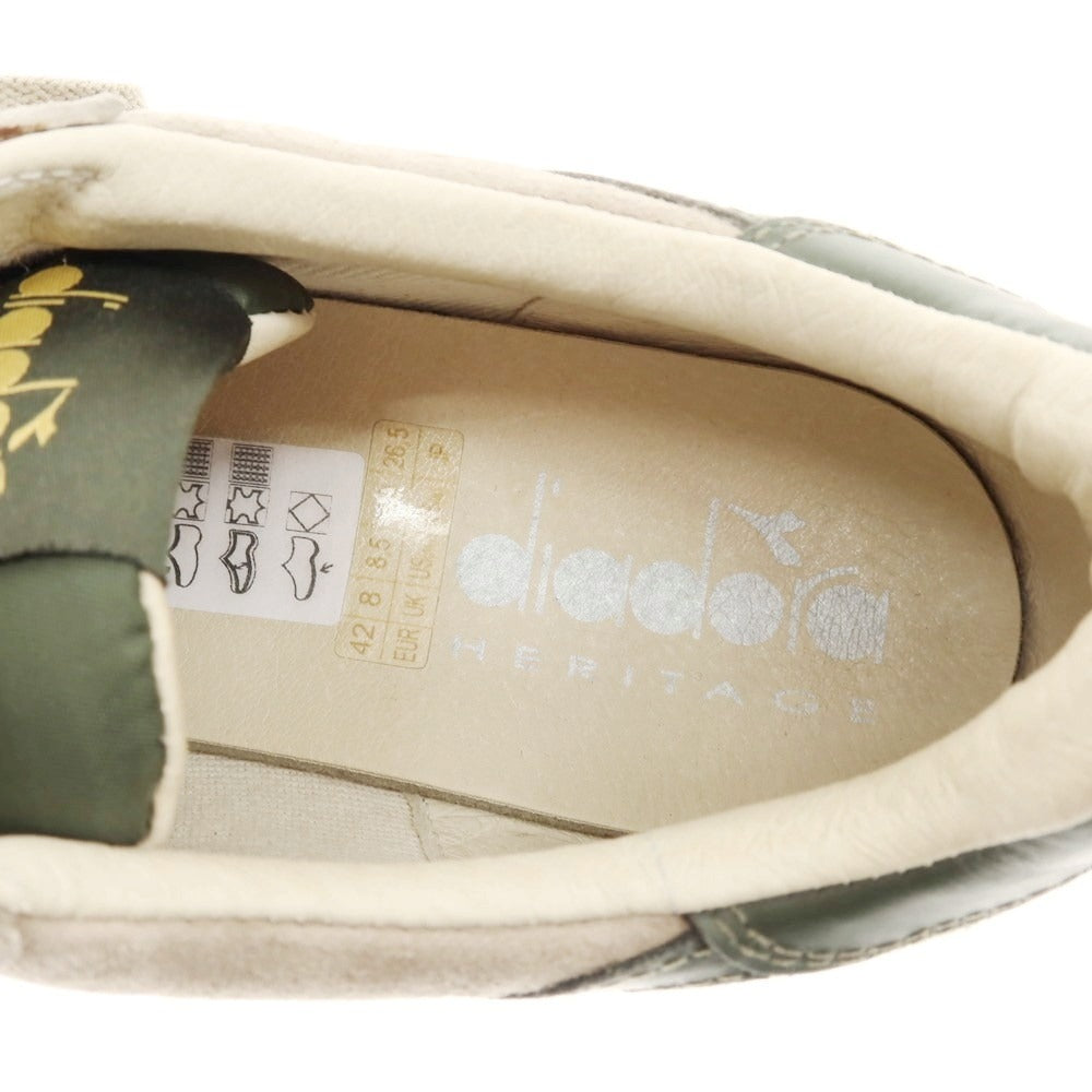【中古】ディアドラ Diadora ヘリテージ ヌバック スニーカー ベージュ【 26.5 】【 状態ランクB 】【 メンズ 】