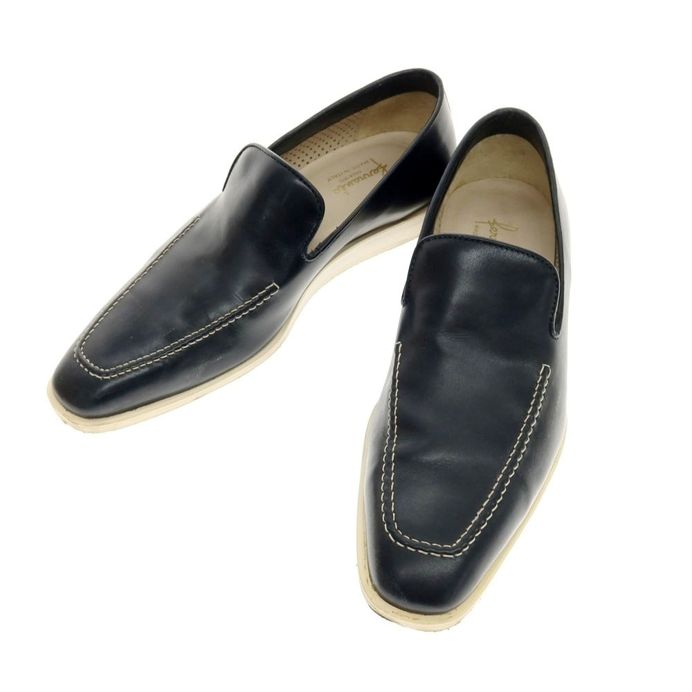 【中古】フェランテ FERRANTE ヴァンプローファー ネイビー【 サイズ7 1/2 】【 状態ランクC 】【 メンズ 】 [BPD]