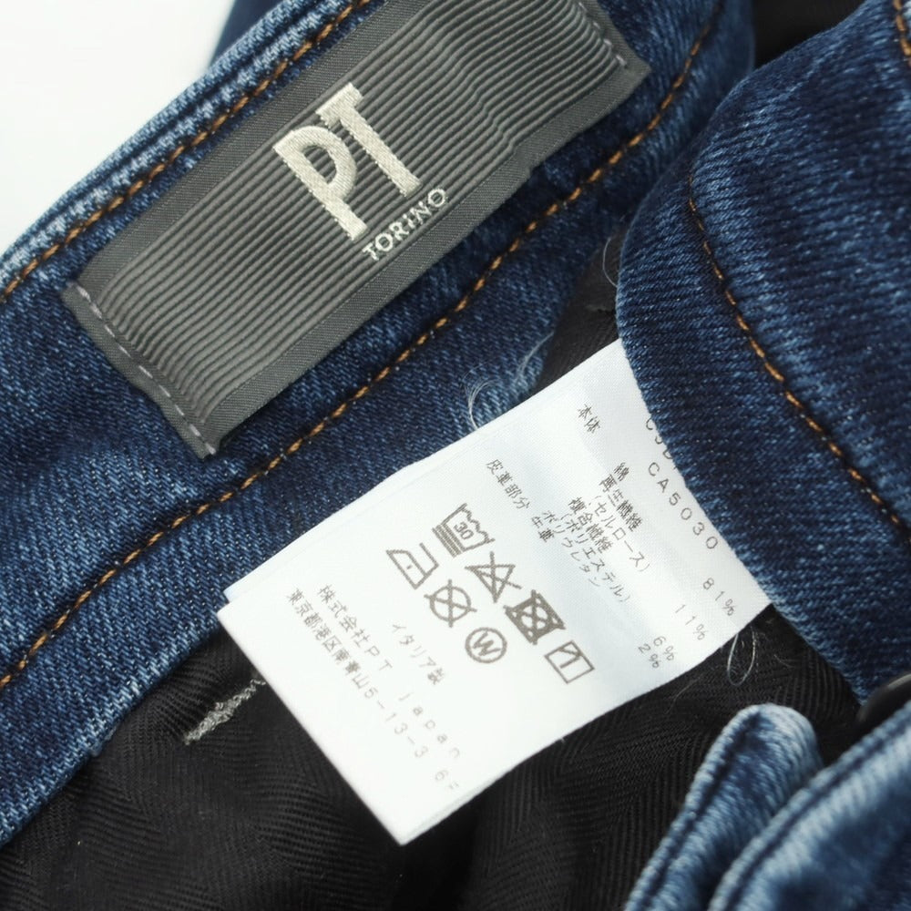 【中古】ピーティートリノ デニム PT TORINO DENIM ストレッチ コットンセルロースポリエステル ジーンズ デニムパンツ ネイビー【 28 】【 状態ランクB 】【 メンズ 】