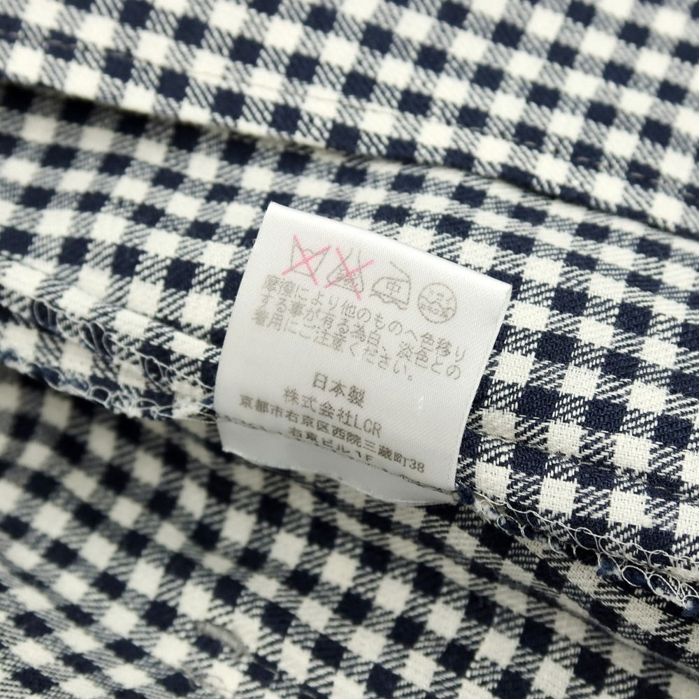 【中古】トレンタオット TRENTA OTTO リネン ギンガムチェック 3B カジュアルジャケット ブラックxホワイト【サイズ44】【 状態ランクC 】【 メンズ 】