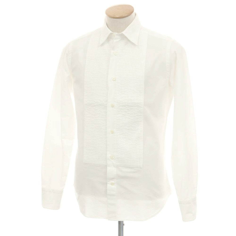 【中古】ボルゾネッラ BOLZONELLA コットン ブザム レギュラーカラー カジュアルシャツ ホワイト【 37 】【 状態ランクB 】【 メンズ 】