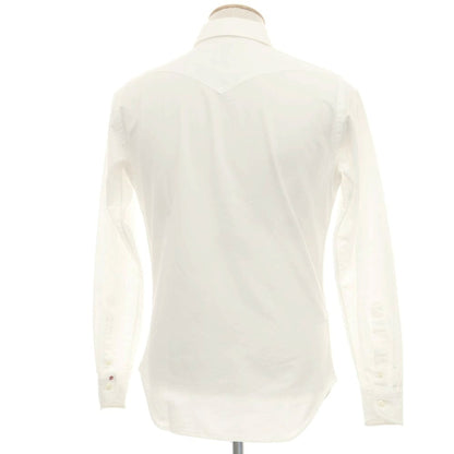 【中古】ボルゾネッラ BOLZONELLA コットン ブザム レギュラーカラー カジュアルシャツ ホワイト【 37 】【 状態ランクB 】【 メンズ 】