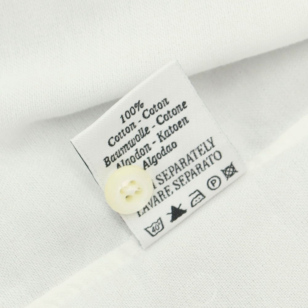 【中古】ボルゾネッラ BOLZONELLA コットン ブザム レギュラーカラー カジュアルシャツ ホワイト【 37 】【 状態ランクB 】【 メンズ 】