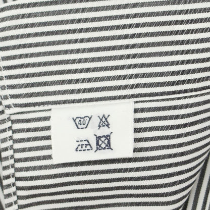 【中古】フライ FRAY コットン ストライプ 隠しボタンダウン クレリック ドレスシャツ ブラックxホワイト【 37 】【 状態ランクC 】【 メンズ 】