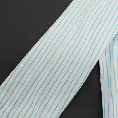 【中古】チリエッロ CIRIELLO コットン ストライプ カプリシャツ ホワイトxライトブルー【サイズXS】【 状態ランクD 】【 メンズ 】