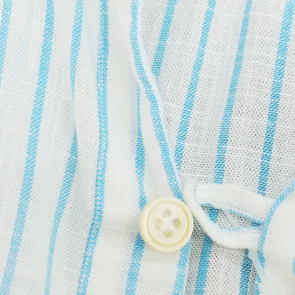 【中古】チリエッロ CIRIELLO コットン ストライプ カプリシャツ ホワイトxライトブルー【サイズXS】【 状態ランクD 】【 メンズ 】