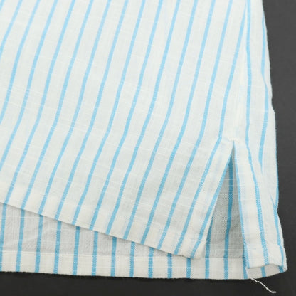 【中古】チリエッロ CIRIELLO コットン ストライプ カプリシャツ ホワイトxライトブルー【サイズXS】【 状態ランクD 】【 メンズ 】