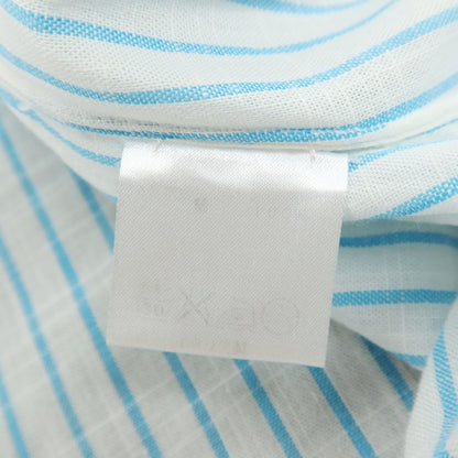 【中古】チリエッロ CIRIELLO コットン ストライプ カプリシャツ ホワイトxライトブルー【サイズXS】【 状態ランクD 】【 メンズ 】