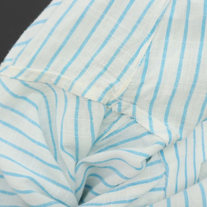 【中古】チリエッロ CIRIELLO コットン ストライプ カプリシャツ ホワイトxライトブルー【サイズXS】【 状態ランクD 】【 メンズ 】