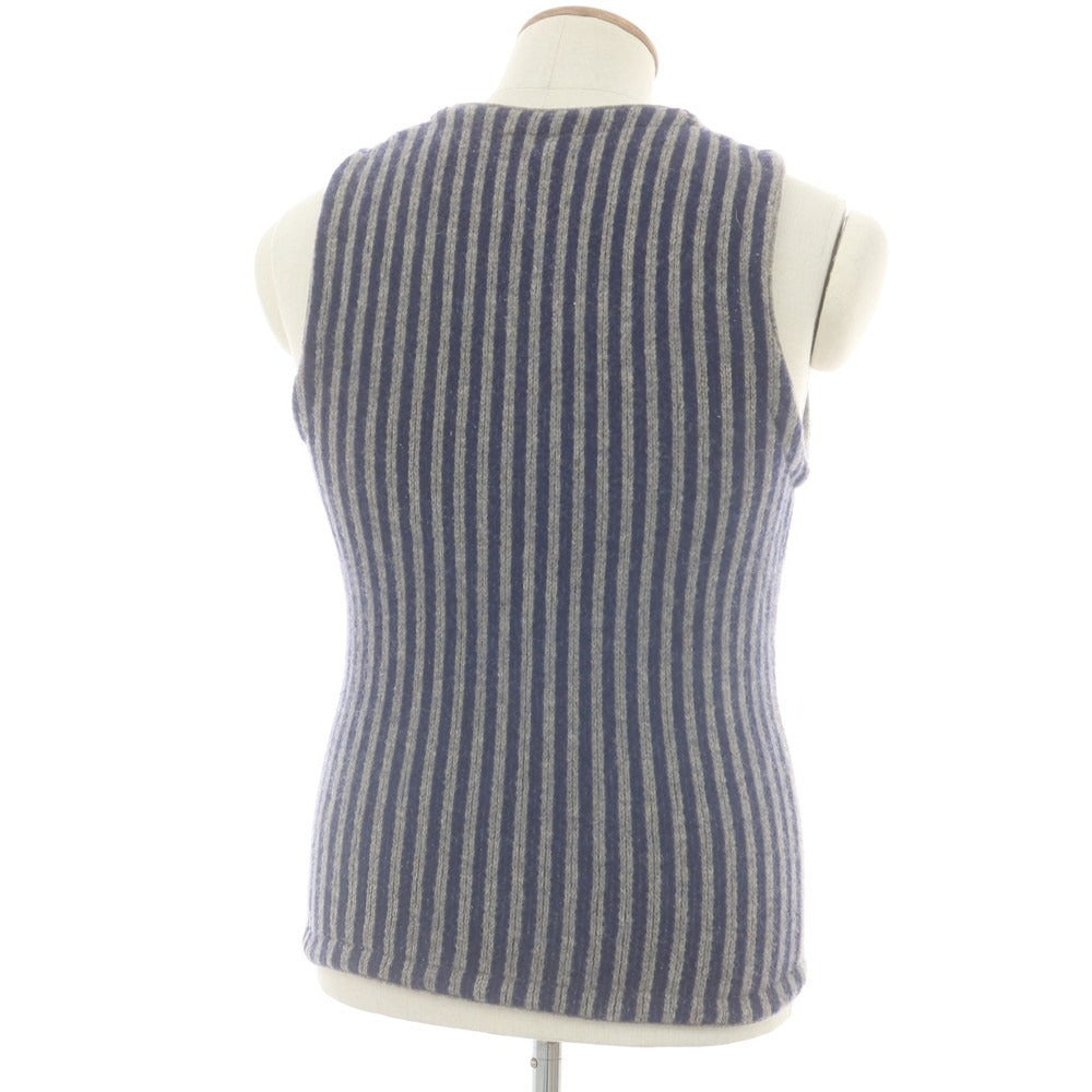 【中古】マクラーレン Mc Laren ウール ジップニットベスト グレーxネイビー【 46 】【 状態ランクC 】【 メンズ 】