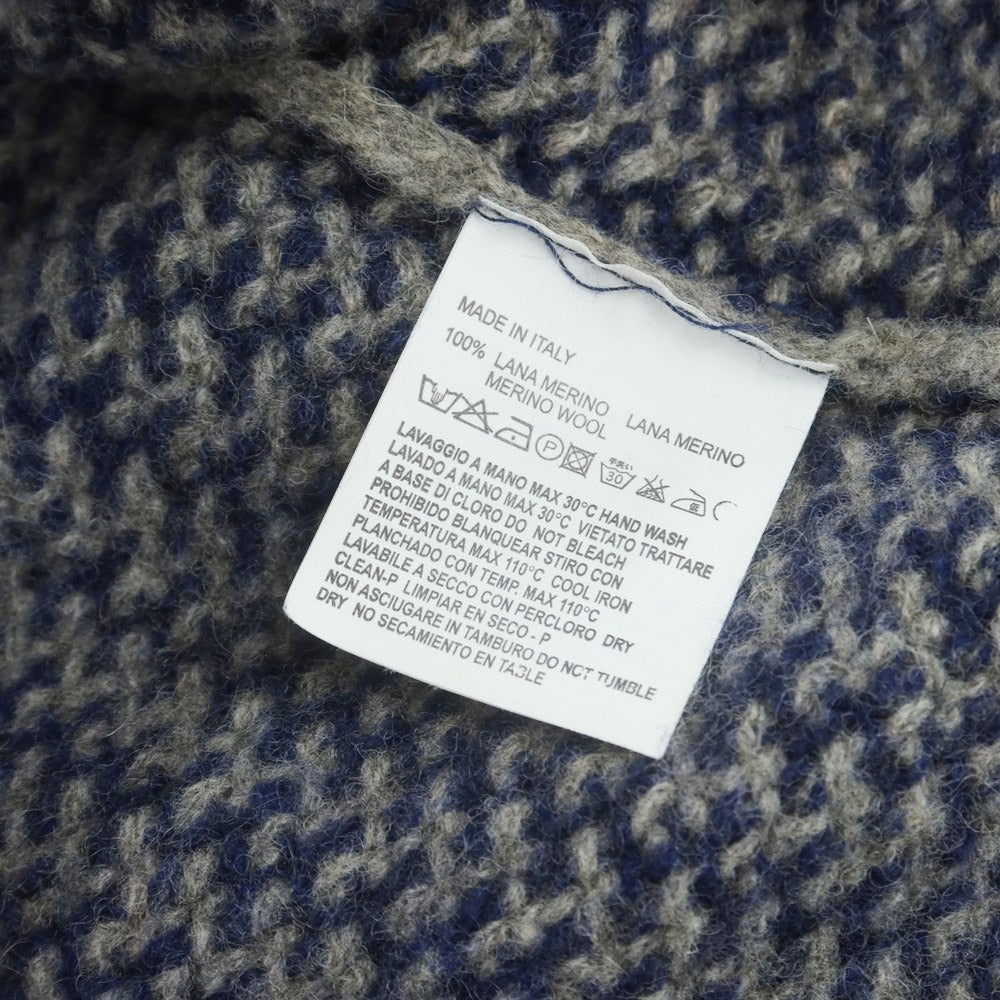 【中古】マクラーレン Mc Laren ウール ジップニットベスト グレーxネイビー【 46 】【 状態ランクC 】【 メンズ 】