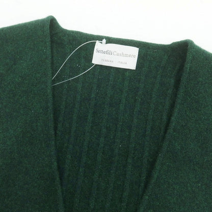 【中古】セッテフィーリ カシミア Settefili Cashmere ウールカシミヤ ダブルニットベスト グリーン【 46/XS 】【 状態ランクC 】【 メンズ 】