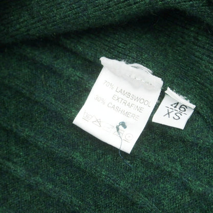 【中古】セッテフィーリ カシミア Settefili Cashmere ウールカシミヤ ダブルニットベスト グリーン【 46/XS 】【 状態ランクC 】【 メンズ 】