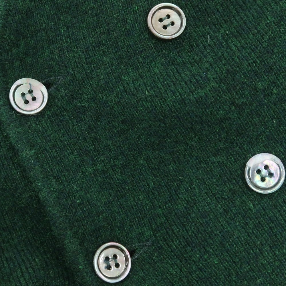 【中古】セッテフィーリ カシミア Settefili Cashmere ウールカシミヤ ダブルニットベスト グリーン【 46/XS 】【 状態ランクC 】【 メンズ 】