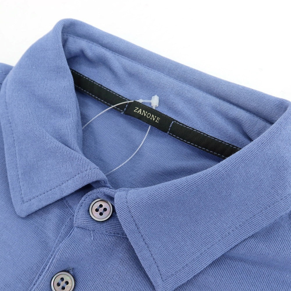 【中古】ザノーネ ZANONE コットン 半袖ポロシャツ ブルー【サイズ44】【 状態ランクD 】【 メンズ 】