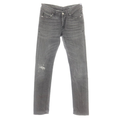 【中古】ケアレーベル Care label クラッシュ＆リペア加工 ストレッチ コットン ジーンズ デニムパンツ グレー【 30 】【 状態ランクB 】【 メンズ 】