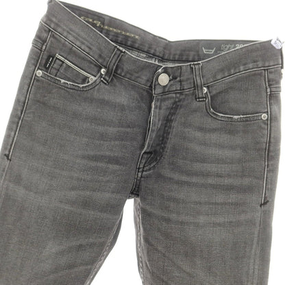 【中古】ケアレーベル Care label クラッシュ＆リペア加工 ストレッチ コットン ジーンズ デニムパンツ グレー【 30 】【 状態ランクB 】【 メンズ 】