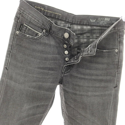 【中古】ケアレーベル Care label クラッシュ＆リペア加工 ストレッチ コットン ジーンズ デニムパンツ グレー【 30 】【 状態ランクB 】【 メンズ 】