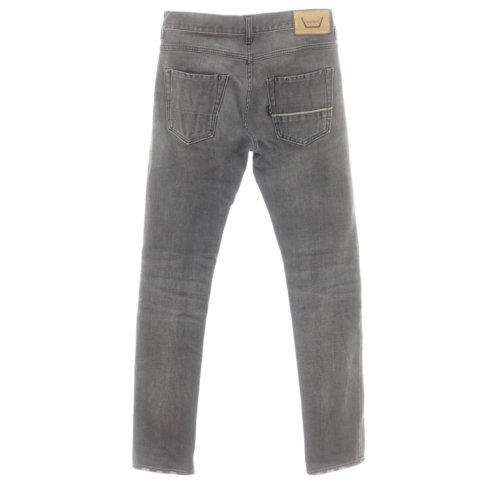 【中古】ケアレーベル Care label クラッシュ＆リペア加工 ストレッチ コットン ジーンズ デニムパンツ グレー【サイズ30】【 状態ランクB 】【 メンズ 】[CPD]
