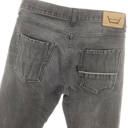 【中古】ケアレーベル Care label クラッシュ＆リペア加工 ストレッチ コットン ジーンズ デニムパンツ グレー【 30 】【 状態ランクB 】【 メンズ 】