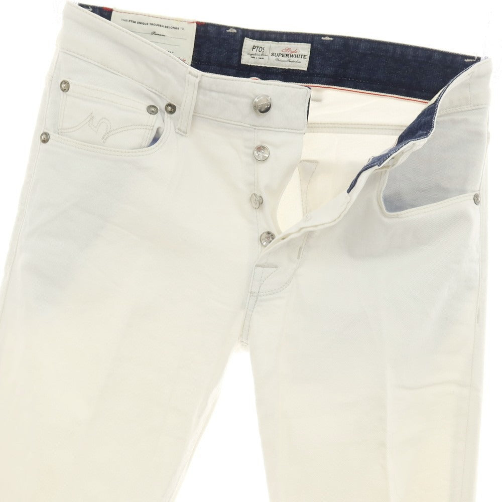 【中古】ピーティーゼロチンクエ PT05 SUPER WHITE ストレッチ コットン 5ポケットパンツ ホワイト【サイズ28】【 状態ランクC 】【 メンズ 】