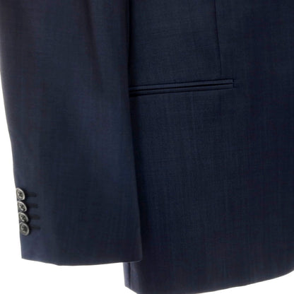 【中古】アルマーニ コレッツォーニ ARMANI COLLEZIONI TREND ウールモヘヤ 2つボタンスーツ ネイビー【 46 】【 状態ランクA 】【 メンズ 】[APD]