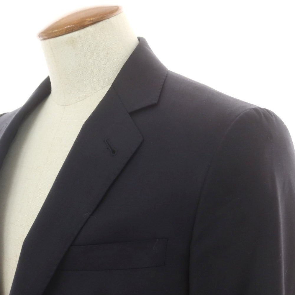 【中古】ジョルジオアルマーニ GIORGIO ARMANI WALL STREET ウールカシミヤ 2つボタンスーツ ブラックネイビー【 46 】【 状態ランクA 】【 メンズ 】