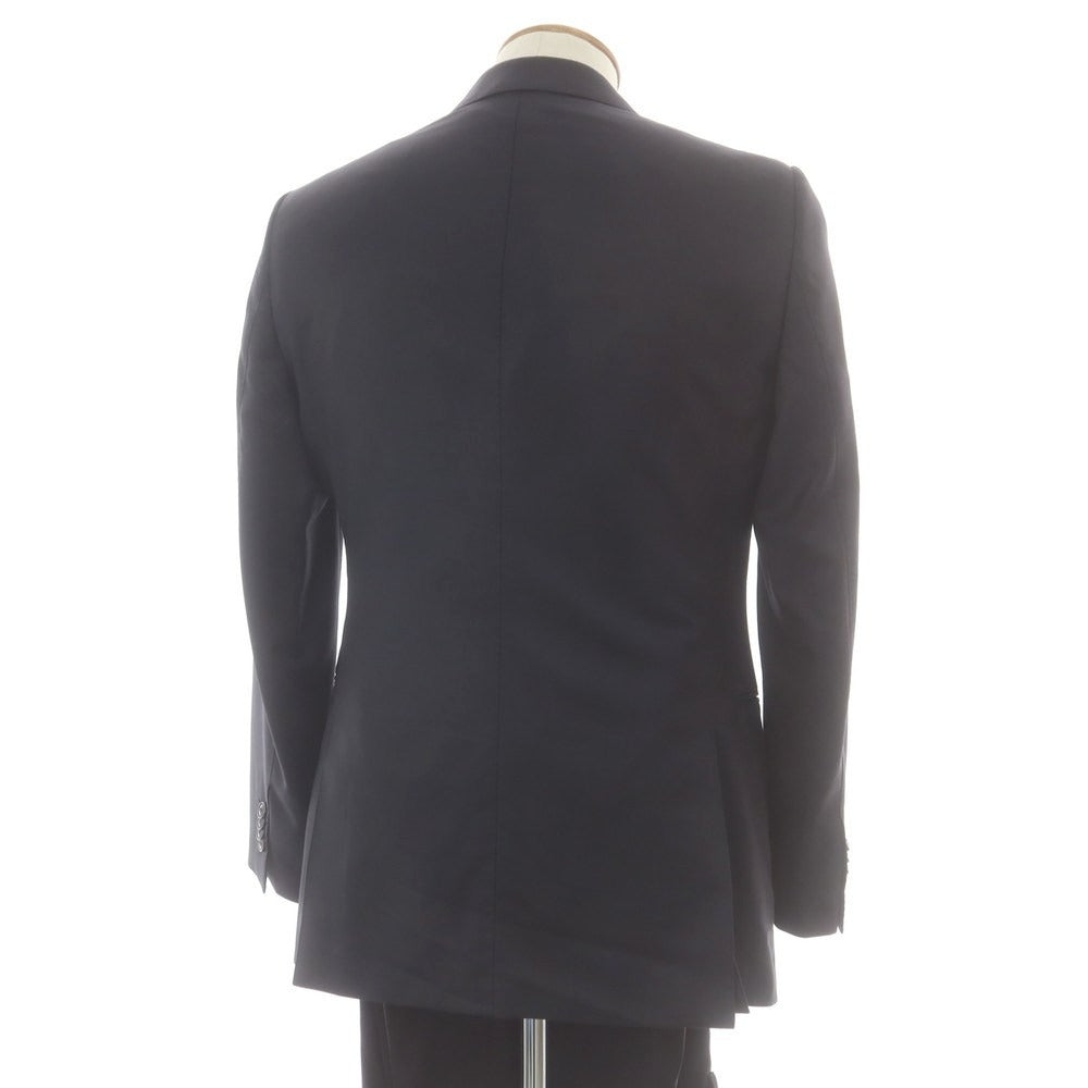 【中古】ジョルジオアルマーニ GIORGIO ARMANI WALL STREET ウールカシミヤ 2つボタンスーツ ブラックネイビー【 46 】【 状態ランクA 】【 メンズ 】