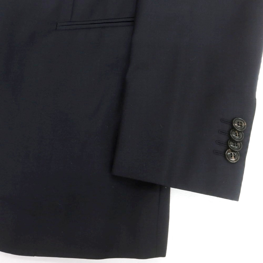 【中古】ジョルジオアルマーニ GIORGIO ARMANI WALL STREET ウールカシミヤ 2つボタンスーツ ブラックネイビー【 46 】【 状態ランクA 】【 メンズ 】