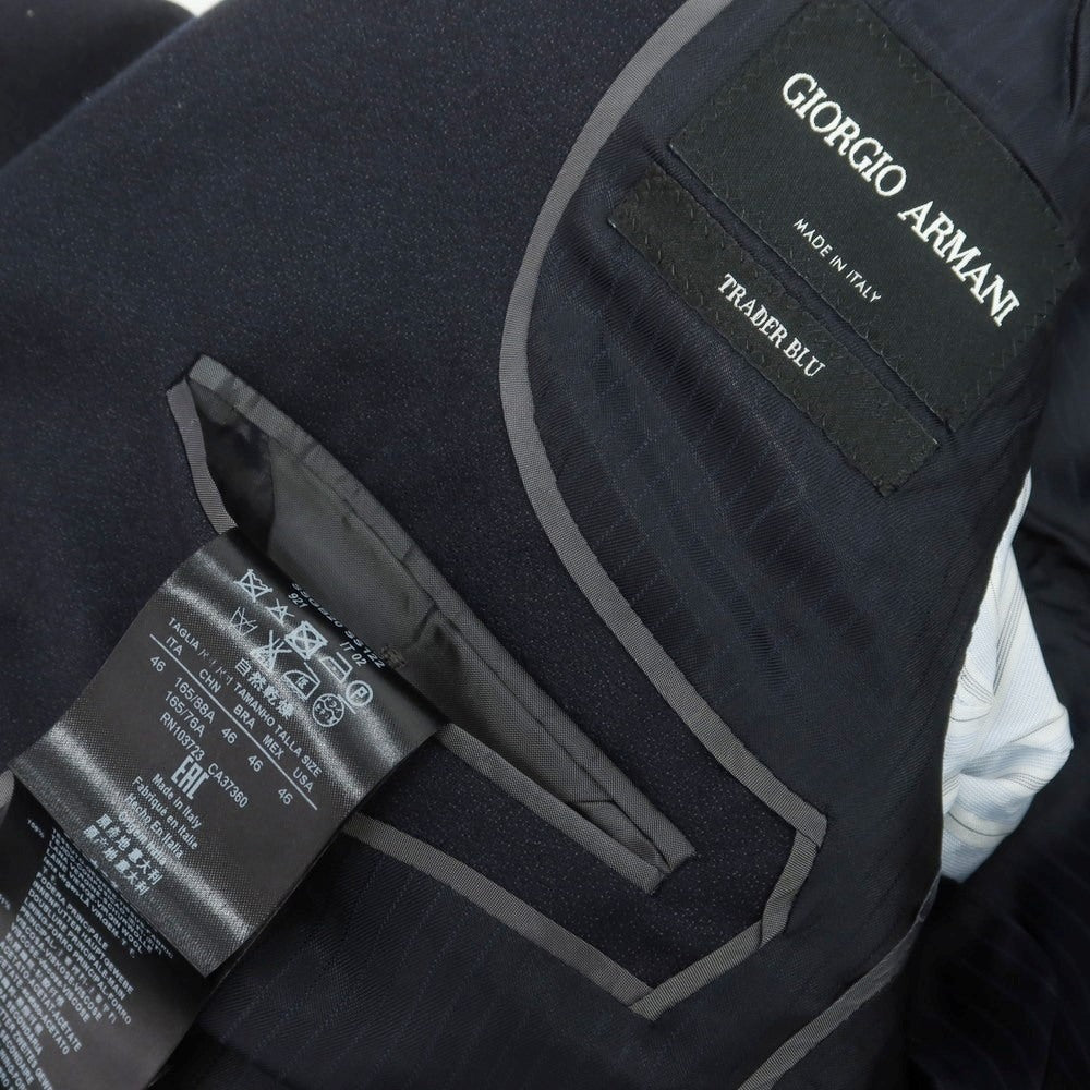 【中古】ジョルジオアルマーニ GIORGIO ARMANI TRADER BLU ウール 2つボタンスーツ ダークネイビー【 46 】【 状態ランクA 】【 メンズ 】