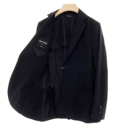 【中古】ジョルジオアルマーニ GIORGIO ARMANI ウール 2つボタンスーツ ブラック【サイズ48】【 状態ランクA 】【 メンズ 】