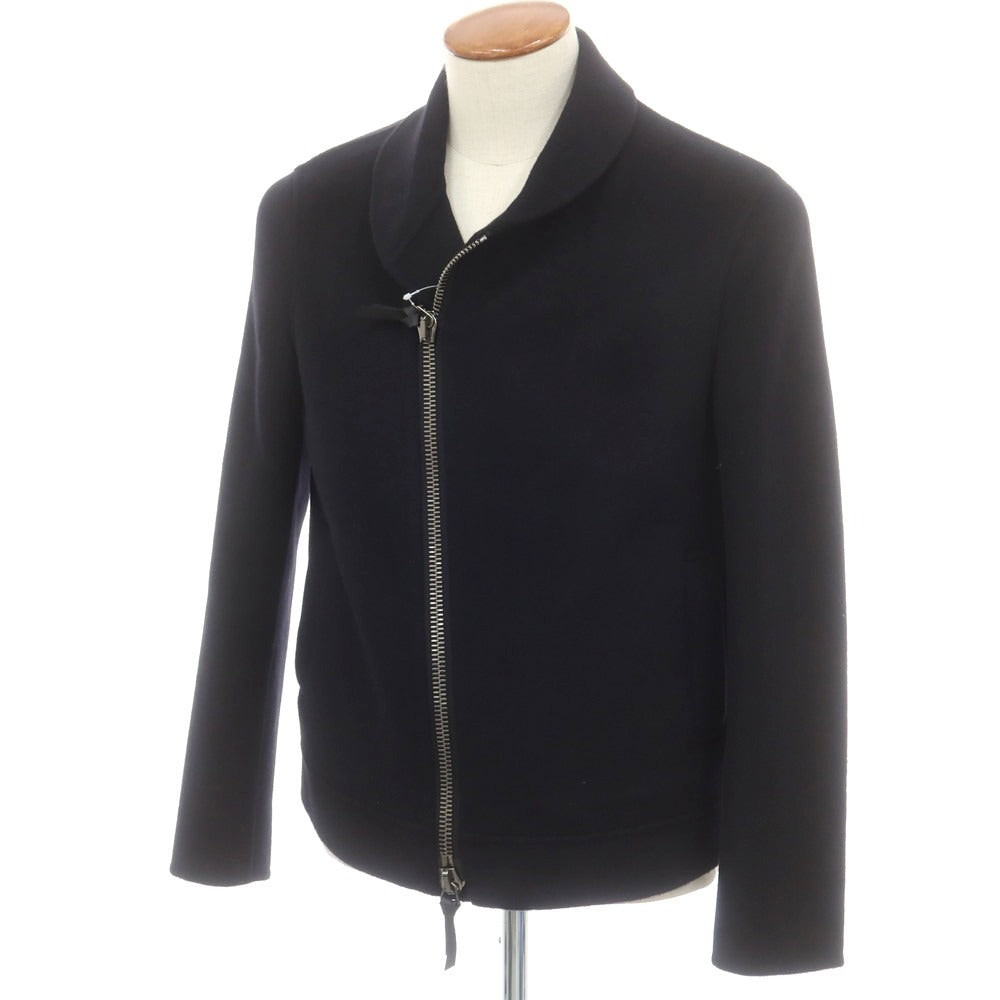 【中古】ジョルジオアルマーニ GIORGIO ARMANI カシミヤ ショールカラーダブルライダースジャケット ブラック【 46 】【 状態ランクA 】【 メンズ 】