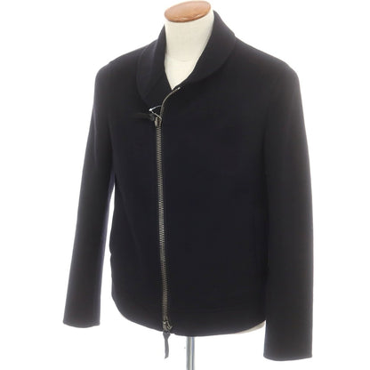 【中古】ジョルジオアルマーニ GIORGIO ARMANI カシミヤ ショールカラーダブルライダースジャケット ブラック【 46 】【 状態ランクA 】【 メンズ 】