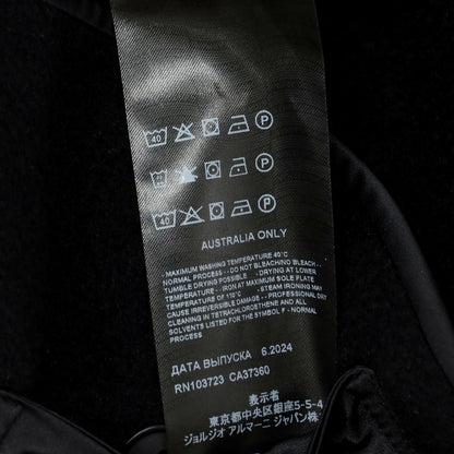【中古】ジョルジオアルマーニ GIORGIO ARMANI カシミヤ ショールカラーダブルライダースジャケット ブラック【 46 】【 状態ランクA 】【 メンズ 】