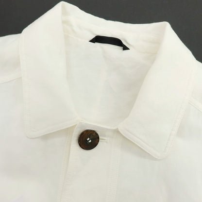 【中古】ジョルジオアルマーニ GIORGIO ARMANI リネンコットン ミリタリージャケット ホワイト【 44 】【 状態ランクB 】【 メンズ 】