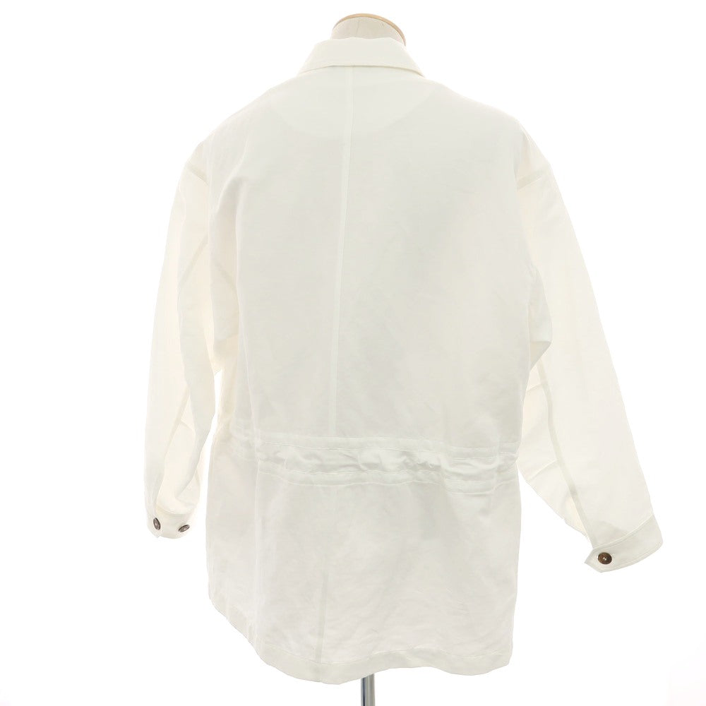 【中古】ジョルジオアルマーニ GIORGIO ARMANI リネンコットン ミリタリージャケット ホワイト【 44 】【 状態ランクB 】【 メンズ 】